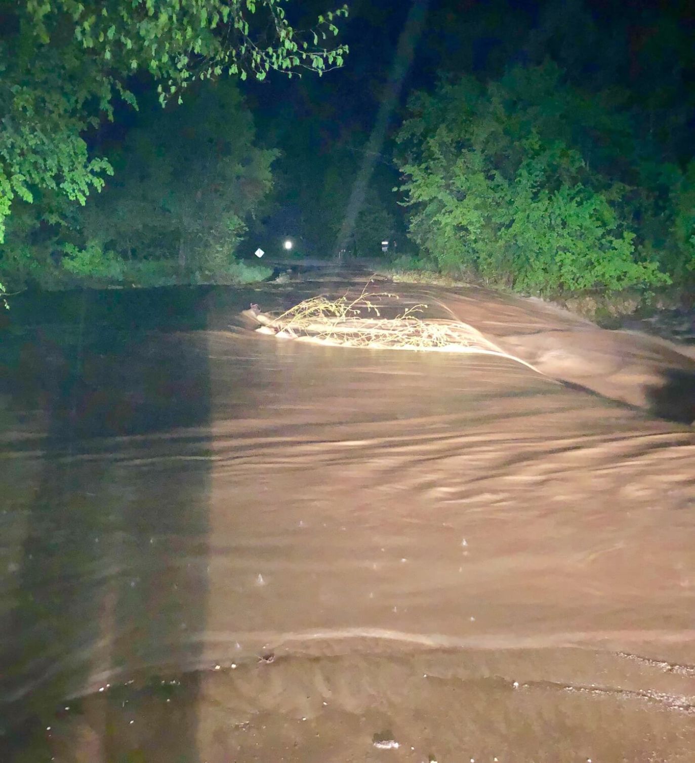 Flooded Little Gravois Creek - Two Rescued By Lake Ozark Firefighters